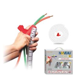 Noveau Safe-T-1ST 22mm 1.5mm Virgin HDPE Transparent Cable Zipper with Colour Box, NSFZ22TP1105 (Pack of 2)-5