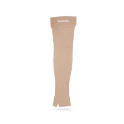 Samson GS-1205 Fabric Beige Lymphedema Arm Sleeve Compression Stocking with with Anti-Slip Silicone Liner, Size: L-38