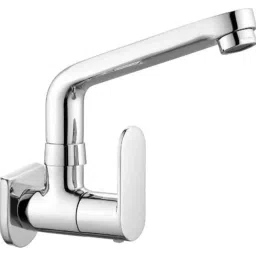 Kount Oppo Brass Chrome Finish Basin Tap with Wall Flange-37