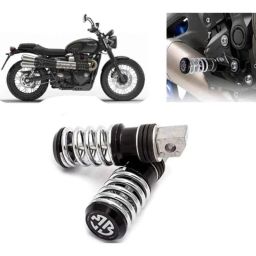 Auto Pearl Steel Black Anti Theft Motorcycle Security Alarm System with 2 Pcs Remote for Street Scrambler Foot Rest-35