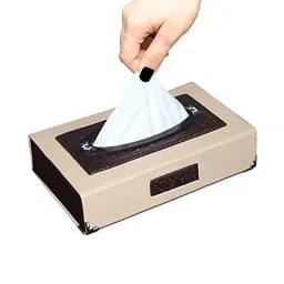 Kozdiko Leatherette Designer Car Tissue Paper Dispenser Box with 200 Sheets (100 Pulls) for Hyundai Aura-picture-36