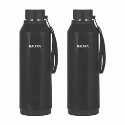 Baltra Jolly 700ml Stainless Steel Black Hot &a; Cold Water Bottle, BSL-29 (Pack of 2)-picture-26