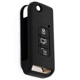 AllExtreme EX3CRK Black 3 Buttons Silicone Shell Case Body Car Remote Key Cover-picture-2