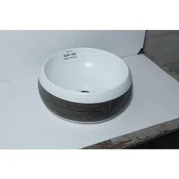 Uken Handmade Ceramic Wash Basin Crystal Designer Vessel Sink White Counter Top Wash Basin Table Top Wash Basin (Dimension 400X400X600Mm ) Glossy Finish/Table Top Sink/Super White Color (3)-picture-5