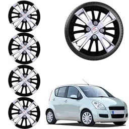 Auto Pearl 4 Pcs 14 inch ABS Black &a; Grey Car Wheel Cover Set for Maruti Suzuki Ritz Type 1-picture-37