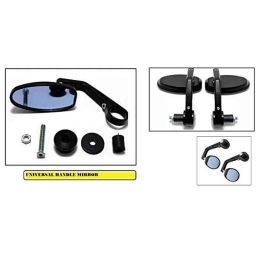 AOW Handle Bar End Side Mirror Rear View Ovel Mirror for Hero Maestro (Set of 2)-15