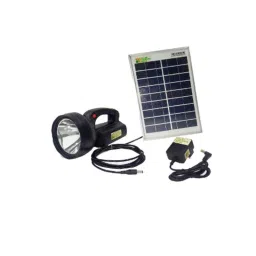 Solar Universe India 10W Super Bright LED Torch Light with Inbuilt Battery, Solar Panel &a; 18 hr Backup, GLJ110-15