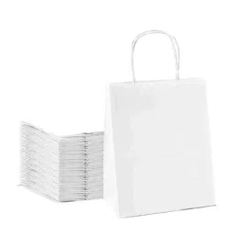 PRB Bags SRB-001 1kg White Disposable White Paper Bag (Pack of 50)-6