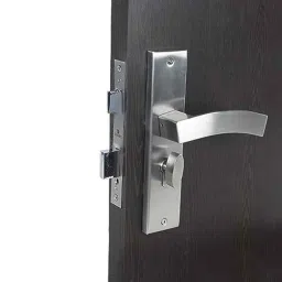 Handle Waala LB10002 8 inch 60mm Stainless Steel Silver Cylindrical Plate One Side Key Mortise Door Lock Set-picture-5