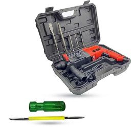 Walkers 1200W Forward &a; Reverse Rotation Hammer Impact Drill Machine with 5 Pcs SDS Plus Bit &a; 2 in 1 Screwdriver, WKCB380-47