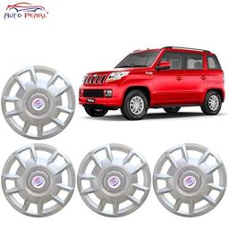Auto Pearl 4 Pcs 15 inch ABS Silver Wheel Cover Set for Mahindra TUV 300-image-93