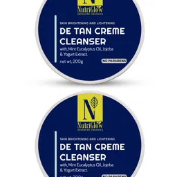 NutriGlow Advanced Organics Set of 2 De Tan Creme Cleanser 200 g each-0