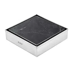 Ruhe 5x5 inch Stainless Steel 304 Matt Finish Marble Insert Shower Drain Channel with Cockroach Trap, 16-0204-01-picture-41