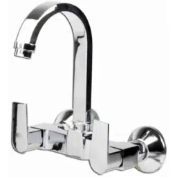 IRIS Bolt Brass Chrome Finish Silver Wall Mounted Sink Mixer-image-73