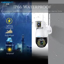 Cybernautt K4E 4MP Dual Lens Full HD 4G Sim Camera with Human Detect, Motion Detect, IP66, Two Way Audio, Notification, Alarm &a; Support 128GB SD image 5