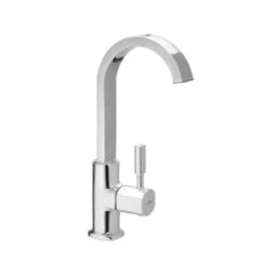 Cera Gayle Single Lever Brass Chrome Finish Pillar Cock with Swivel Swan Neck Spout &a; Aerator, F1014106-picture-45