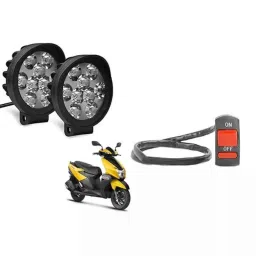 Cartronics 9 Round Cap Led Fog Light with On/Off Switch for Tvs Ntorq 125 Set Of 2 Pcs, CAR-E2CTB1-picture-27