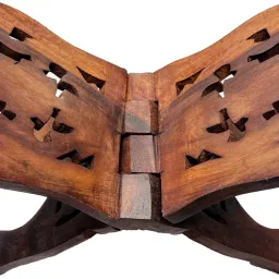 Divine Edge Wooden Rehal – Handcrafted Elegance for Your Sacred Moments Decorative Showpiece - 12 cm-image-82