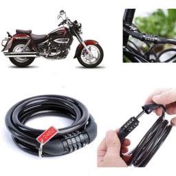 Auto Pearl PVC &a; Plastic Black Combination Cable Lock for Aquila 250, 790-picture-32