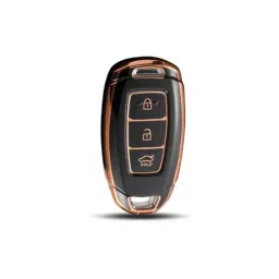 Flymaster Thermoplastic Polyurethane Black TPU Car Key Cover, BLACK-TPURKE-12-image-33