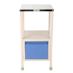 Medsor Impex 40x80x40cm Mild Steel Hospital Bedside Locker with Storage Cabinet &a; Drawer-1