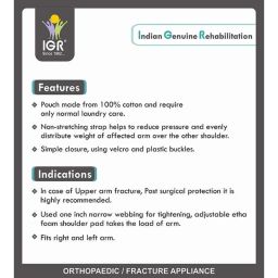 IGR Cotton Grey Pouch Arm Sling for Fracture, IGR-R-021, Size: S image 3