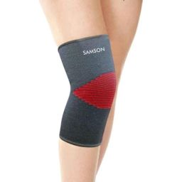 Samson Furo NE-0622 Fabric Black Knee Cap with Pull On Closure, Size: S-18