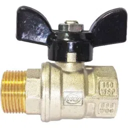 Lehry Valves 10mm Forged Brass 2 Way Nickel Plated Ball Valve with Butterfly Handle, LIV-BLV-BS-002-image-64