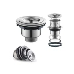 Rigwell Lifetime 8x10x4 inch Stainless Steel Kitchen Sink Drain Coupling with Basket-image-5