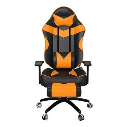 Rekart Faux Leather Orange &a; Black Adjustable Arm Rest Multi Functional Ergonomic Wing Back Gaming Chair with Footrest, MF3 Orange-image-72
