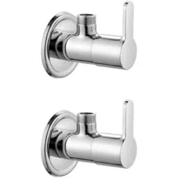 Gold Bell Mark Brass Silver Wall Mounted Chrome Finish Angle Valve (Pack of 2)-image-94