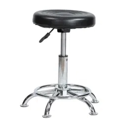 Teal Adjustable Metal Bar Black Round Stool-picture-21