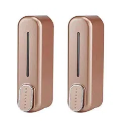 IRIS 300ml ABS Golden Wall Mounted Liquid Soap Holder (Pack of 2)-image-35