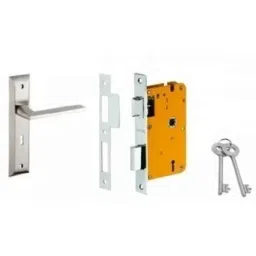 Dorset HL Series Twist 8 inch Stainless Steel Patina Finish Door Handle Lock Set with KY Mortise Lever Lock (Pack of 2)-picture-24