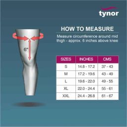 Tynor Neoprene Knee Support Sportif, Size: S image 4