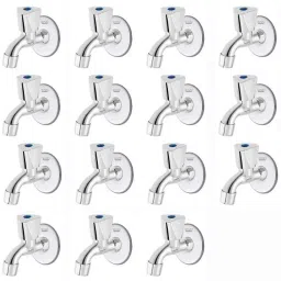 Spazio Stainless Steel Chrome Finish Trio Collection Bib Cock with Foam Flow Wall Flange (Pack of 15)-picture-22