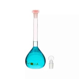 Supertek 250ml Borosilicate Glass 3.3 Class-A Transparent Volumetric Flask with USP Calibration Certificate, 50.419.0250 (Pack of 2)-picture-9