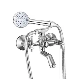 ZAP TRM Brass 2 In 1 Wall Mixer with Crutch &a; Multi Flow Hand Shower with 1.5m Flexible Tube-picture-41