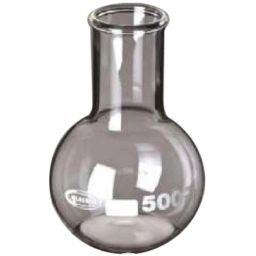Glassco 100ml White Printing 3.3 Boro Glass Flat Bottom &a; Wide Neck Flask, 236.202.02 (Pack of 2)-13