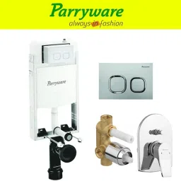 Half Frame Concealed Cistern, with divater body upper part set of 1 pic 157 Dual Flush Tank-image-38
