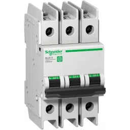 Schneider Electric Multi9 C60BP 4A D Curve Three Pole MCB, M9F43304, Breaking Capacity: 10 kA-30