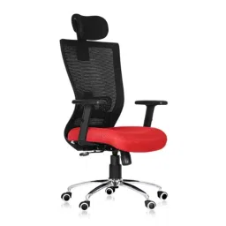 Da URBAN Mascot Red High Back Mesh Ergonomic Chair with Armrest-picture-11