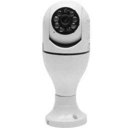 Melowave 3MP 128GB White Robo Bulb Motion Detection Alert Smart Security Camera, ACCAMMEO0013-16