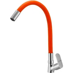 Prestige Ocean Brass Chrome Finish Orange Flexible Swan Neck Basin Tap-picture-14
