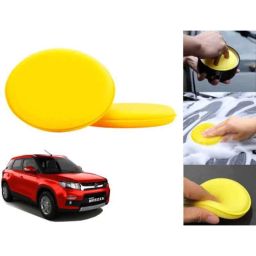 Auto Pearl Polyurethane Beige Washing &a; Waxing Polish Foam Sponge for Brezza 2016-2019 (Pack of 2)-picture-33
