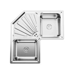 Cera Nico 36x36 inch Stainless Steel Double Bowl Kitchen Sink with Drainboard, Satin Finish, Overmount, 1.0 mm Thick, Grade: 304, B4724503-picture-11