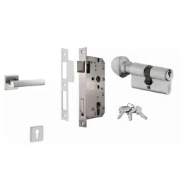 Dorset ML Series Elmo 70mm Stainless Steel Door Handle Lock Set with Knob &a; Key (Pack of 3)-picture-31