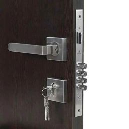 Homexpert Rose LB303-R-BSK 60mm Stainless Steel Silver Both Side Key Mortise Door Lock Set-image-65