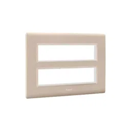 Legrand Allzy 12 Module Polycarbonate Aluminium Champagne Cover Plate with Frame, 681352-picture-45