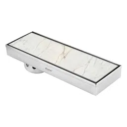 Ruhe 12x4 inch Stainless Steel 304 Matt Finish Marble Insert Shower Drain Channel with Cockroach Trap, 16-0202-08-picture-32